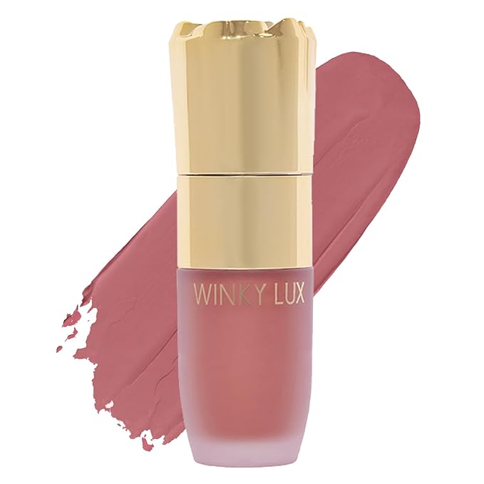 Winky Lux Cheeky Rose Liquid Blush - Gel Cream With Buildable Color, Lightweight Velvet Finish for Long Lasting Color, Dusty Rose Blush, Noble