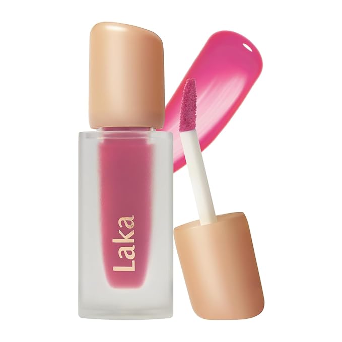 Laka Fruity Glam Tint, Glowing Lip Stain with Wide Color Spectrum, Hydrating & Lightweight Texture, Long-Lasting Bold Stain, Non-Sticky, Vegan, K-Beauty (#105 Cold, 4.5g/0.15oz)