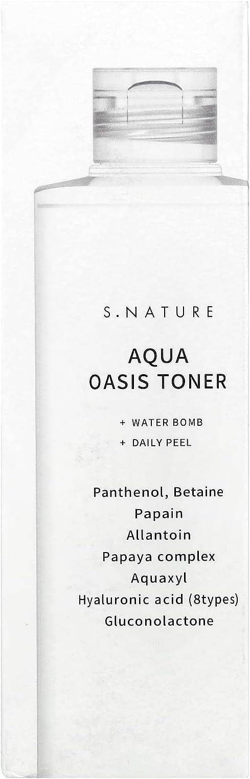 S.NATURE Aqua Oasis Toner | PHA, Soothing and Calming Skin,Hydrating, Refreshing Toner for All Skin Types, Korean Skin Care, Vegan | 300ml, 10.14 Fl Oz