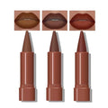 2-in-1 Gradient Matte Lipstick & Lip Liner Set, 3Pcs Long Lasting Waterproof Lip Crayon for Women, Flawless Contour, Lightweight Ombre Lip Color Pencil (01#05#08#)