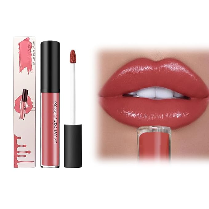 12 Color Cream Lip Gloss - Waterproof Long-Lasting Moisturizing Lipstick, Non-Stick to Cup Natural Jelly Lipstick for Women Home Travel (#11, 1pack)