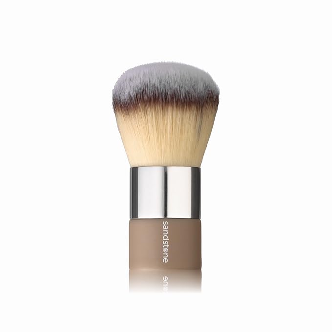 Sandstone Scandinavia Soft Collection Makeup Brush - Professional Premium Kabuki brush for applying and blending loose and compact powder and liquid foundation. Vegan ultra soft bristles.