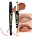 evpct 1Pcs Light Nude Brown Matte Lip Liner and Lipstick Combo Set Kit for Women, Magic Neutral Lipsticks 24 Hours Original Lipstick and Lips Liner Pencil Stain Gloss Makeup Long Lasting Waterproof