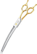 Jason 8.0 Inch Curved Chunker Scissors for Dog Grooming 23 Teeth Professional Downward Chunker Shears with Symmetric Handle Sharp Comfortable