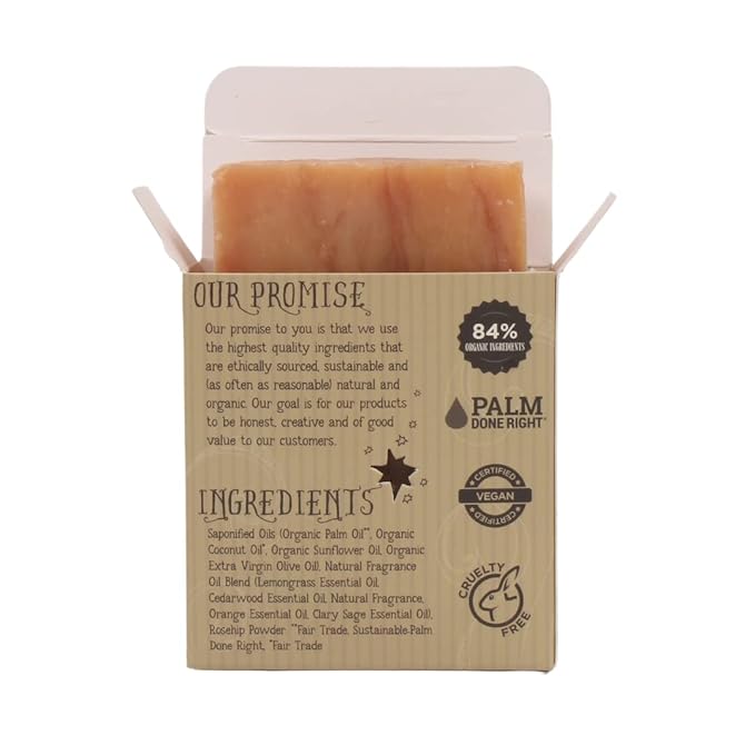 Organic Citrus Cedar Sage Bar Soap - Gentle Cleansing for Sensitive Skin, Earthy Scents - 3 Pack - Experience Healthy and Glowing Skin