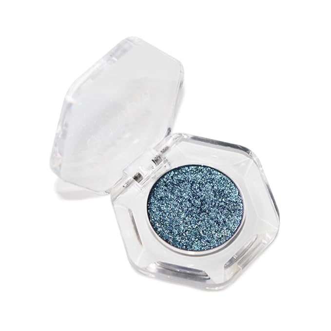 Chameleon Eyeshadow Collection, 14 Shades, Glitter Pressed Powder, Iridescent Shimmer Colors. (Blue Aurora)