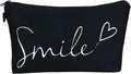 Cute Travel Makeup Bag Cosmetic Bag Small Pouch Gift for Women (Smile)