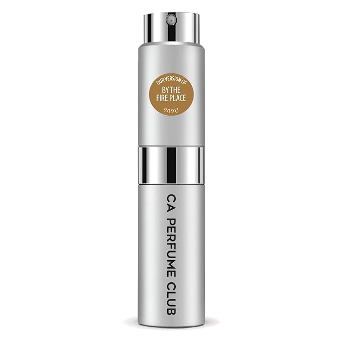 CA Perfume Impression of By The Fireplace for Women and Men Woody Scent Long Lasting Unisex Fragrance Eau De Parfum Travel Size Refillable Atomizer Spray 0.27 Fl Oz 8ml
