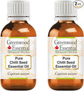 Greenwood Essential Pure Chilli Seed Essential Oil (Capsicum annum) Steam Distilled (Pack of Two) 30ml X 2 (2 oz)