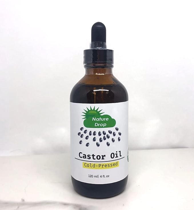 Organic Castor Oil,4 oz - 100% USDA Certified Pure Cold Pressed Hexane free - Best oil Growth For Eyelashes, Hair, Eyebrows, Face and Skin, Triple Filtered, Great for Acne