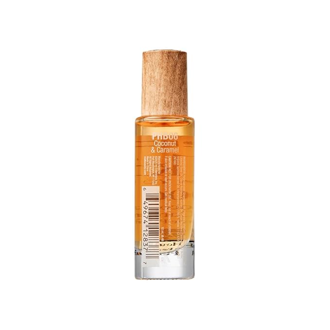 EL:KISS Roll On Perfume, Coconut & Caramel Eau de Parfum 12mL (.40 Fl Oz), Hydrating & Long-Lasting, Alcohol-Free & Mineral Oil-Free, Infused with Jojoba, Argan & Coconut Oil