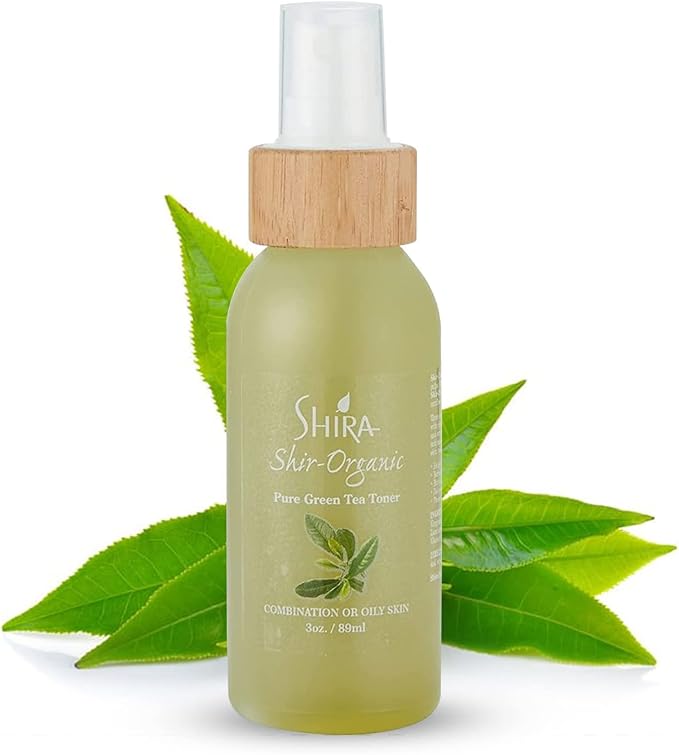 Shira Shir-Organic Pure Green Tea Toner Natural Refreshing- Hydrating Toner for Face for Normal to Oily Skin Type (89ml)