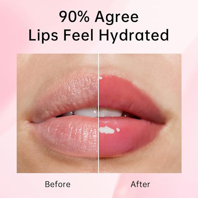 CATKIN Glossy Lip Balm 3pcs Gift Set, Ultra Hydating Glow Lip Tinted Jelly Plump Melting Balm Shea Butter Repair Soothing For Dry Lips Dewy Finished 0.12 oz 02