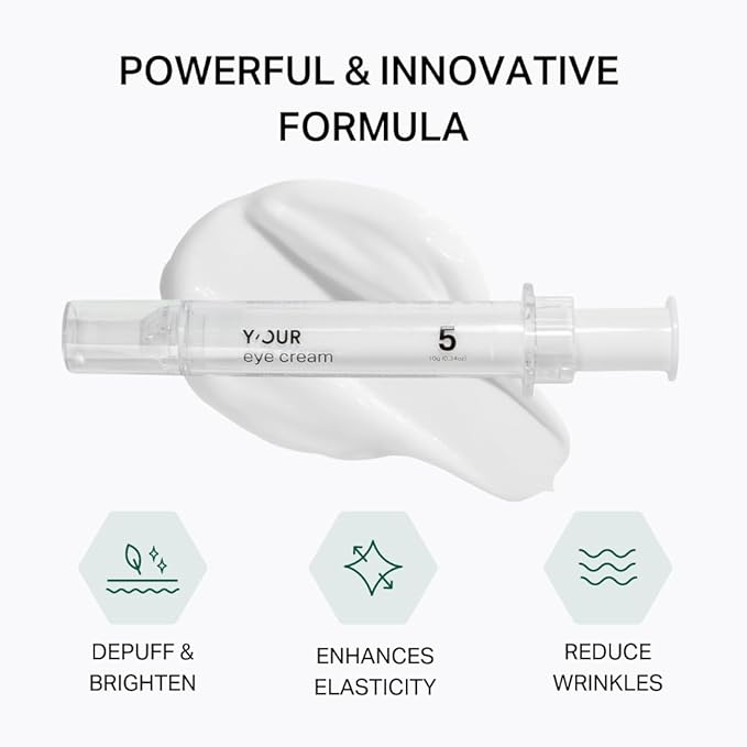 Y’OUR Retinol & Peptide Complex Eye Cream: Anti-Aging for Dark Circles, Puffiness, Wrinkles & Crow’s Feet; Hydrating & Under Eye Repair. Made in USA