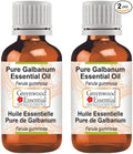 Greenwood Essential Pure Galbanum Essential Oil (Ferula gummosa) Steam Distilled (Pack of Two) 5ml X 2 (0.33 oz)