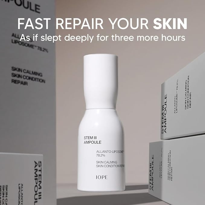 IOPE STEM III Face Serum | Anti-aging Facial Ampoule with Liposome & Niacinamide, Dermatologically Tested for Daily Hydrating and Firming, Fine Lines Wrinkle Care, Korean Skincare, 1.69 Fl Oz