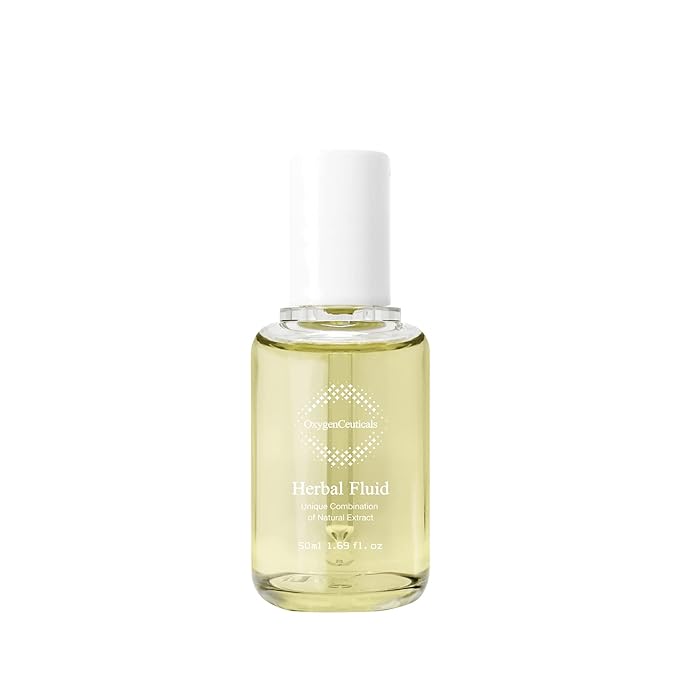 OxygenCeuticals Herbal Fluid – Trouble Care Ampoule with Salicylic Acid, Sodium PCA & Herbal Extracts, Sebum Control, Exfoliation & Soothing Serum for Acne-Prone Skin. 1.69 fl.oz (50ml)