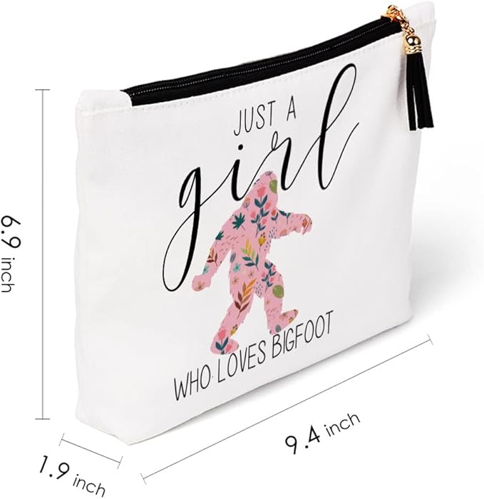 Bigfoot Gifts for Bigfoot Lovers, Bigfoot Stuff Merch Decor, Bigfoot Gifts for Women Women, Unique Christmas Birthday for Yeti Sasquatch Hunters & Enthusiasts, Bigfoot Makeup Bag，Who Loves Bigfoots