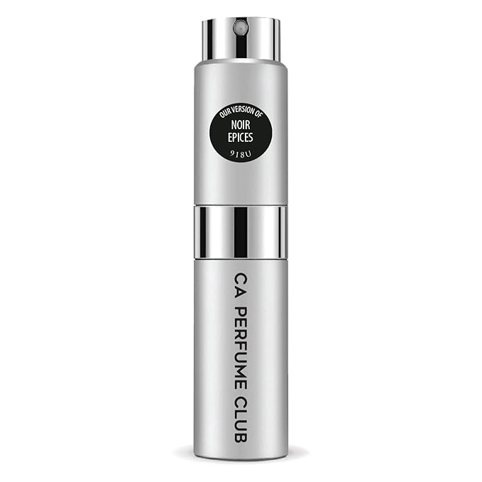CA Perfume Impression of Noir Epices for Women and Men Amber Spicy Scent Long Lasting Unisex Fragrance Eau De Parfum Travel Size Refillable Atomizer Spray 0.27 Fl Oz 8ml