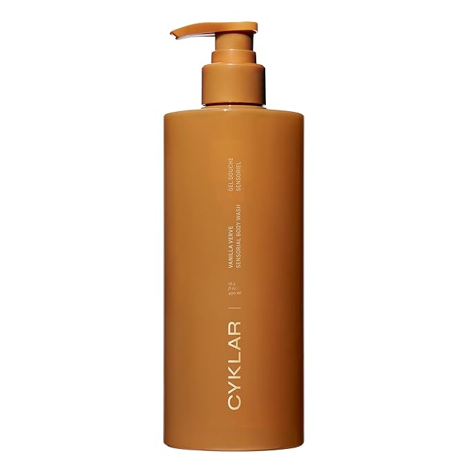 CYKLAR Sensorial Body Wash. Vanilla Verve Hydrating Cleanser with Moisture Locking Multi-Oil Complex, Sodium PCA and Glycerin. Nourishing Shower Gel for Women and Men, 16.5 Fl Oz Luxury Bodywash