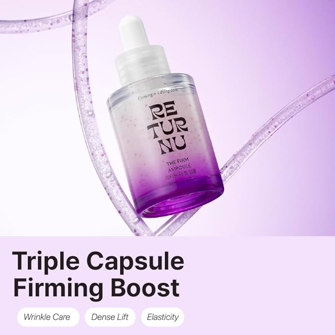 The Firm Ampoule, Anti-Aging Face Serum with Peptides, Bakuchiol & Korean Thistle, Firm & Lift, Wrinkle Care, Reduce Facial Puffiness, Vegan Korean Skincare (30ml / 1.01 fl. oz)