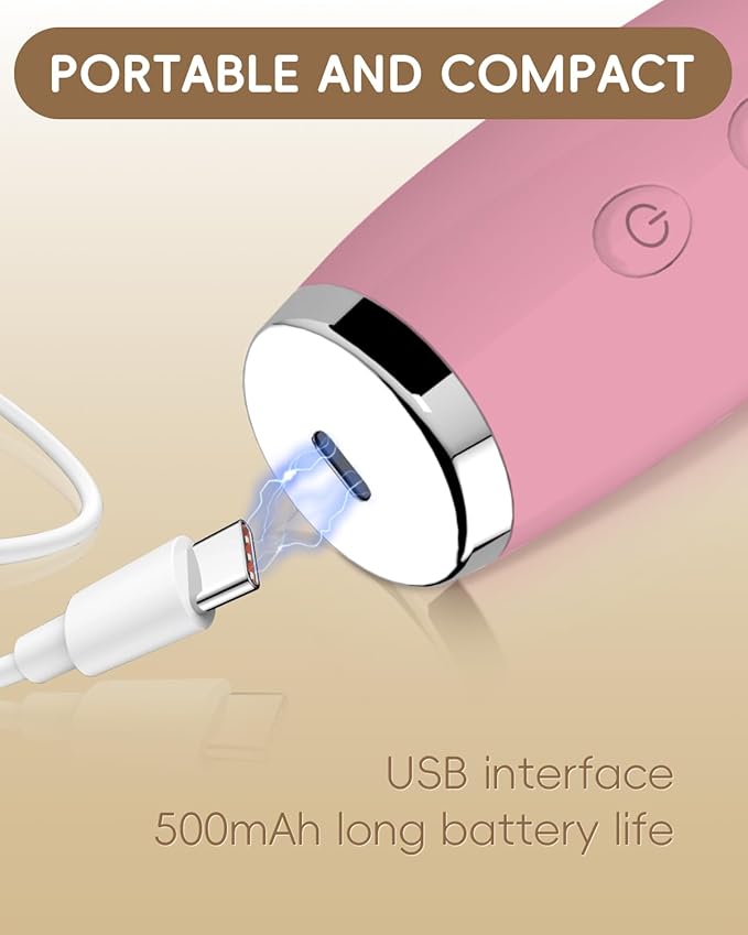 Facial Pore Blackhead Remover Vacuum - Fore Cleaner and Blackhead Extractor with 3 Adjustable Suction Levels - 5 Probes - Pore Vacuum Kit for Women&Men (Matte Pink)