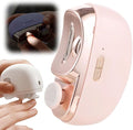 2 in 1 Electric Polishing Automatic Nail Clippers, Electric Nail Trimmer Electric Nail Clipper with 2 Adjustable Speeds, Nail Trimmer for Seniors, Kids, Adults (Pink)