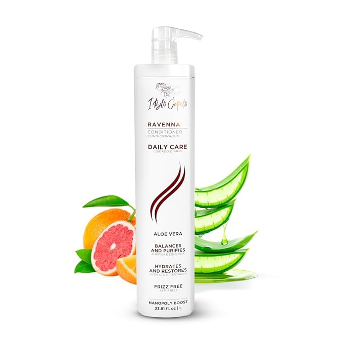 I Belli Capelli Hidrate Aloe Vera Conditioner for Hair – Lightweight Daily Moisture for Soft, Frizz-Free Hair – Strengthens, Adds Shine & Smooths –Color-Safe, For All Hair Types (1L/33.8 FlOz)