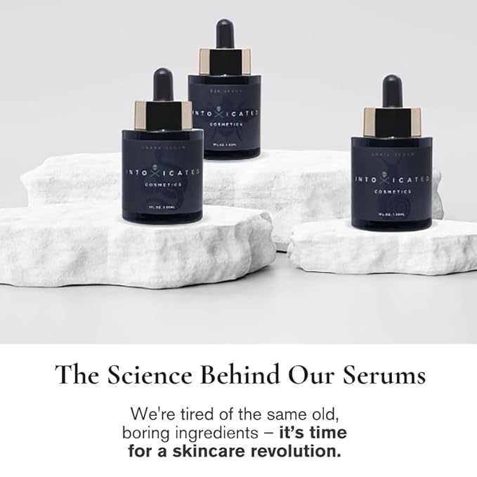 Intoxicated Cosmetics Snail Serum - Luxurious Anti-Aging Skin Care with XEP-018 and Hyaluronic Acid for Extreme Lifting, Hydration and Regeneration