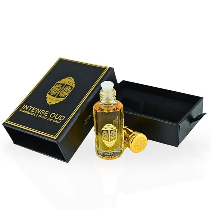 INTENSE OUD Red Tobaco Long Lasting Arabian Perfume Oils for Women 12ML (0.40 OZ) Fragrance Oil With Spicy Cinnamon, Sweet Apple, Tobacco & Vanilla, Concentrated Perfume Oil in Black Gift Box