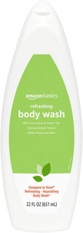 Amazon Basics Body Wash for Refreshing Skin, Cucumber, 22 fl oz (Pack of 1)