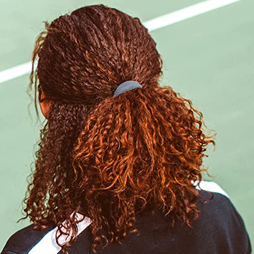 Burlybands Large Hair Ties for Thick, Heavy or Curly Hair - Non-Slip, Non-Damage, Seamless Women's Ponytail Scrunchies - Dk Gray, 8 Pcs