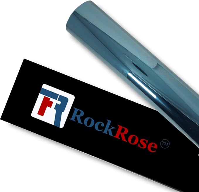 RockRose 75% Nano Ceramic Car Window Tint 20 in x 25FT 2PLY Privacy Film Heat Block, 99% UVR, and 85% IRR Block for Auto or Home Strong Adhesive, Easy Shrink, Plotter Friendly - Charcoal