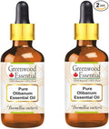 Greenwood Essential Pure Olibanum Essential Oil (Boswellia carterii) with Two Glass Droppers Steam Distilled (Pack of Two) 15ml X 2 (1 oz)
