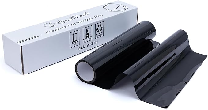 Auto Window Tint Film Roll - 15% VLT Privacy, UV Protection, Scratch & Heat Resistant - Blackout Shade for Car Windows - Nano Carbon Formula - Automotive Baby Protection - 24" x100' Roll