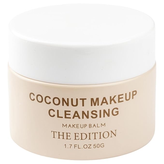 The Edition Coconut Balm Makeup Remover & Cleansing Balm – Gentle Face & Eye Makeup Cleanser for Waterproof Makeup, Hydrating Skincare for All Skin Types, 50g