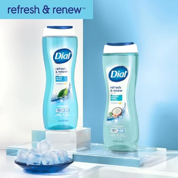 Dial Body Wash, Refresh & Renew Spring Water, 16 fl oz, Pack of 6