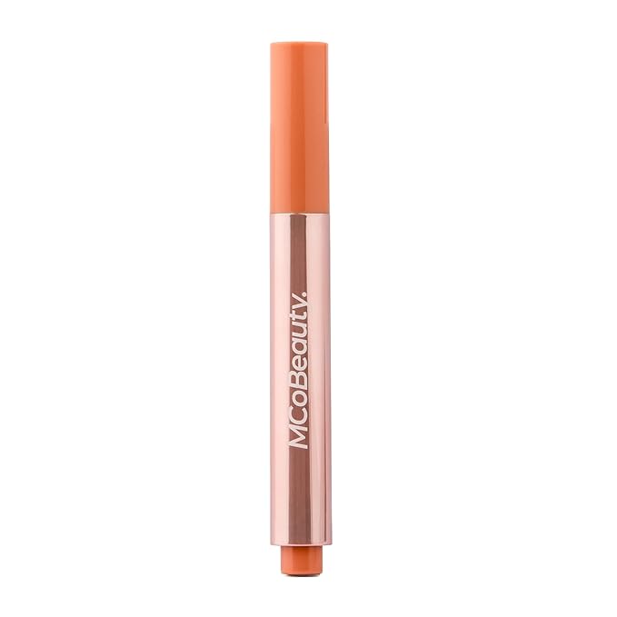 MCoBeauty - Lip Plump 4-in-1 Hydrating Lacquer - Multi-Benefit Lip Color with Shea Butter, Hyaluronic Acid and Click-Pen Format - Luella, Nude Melon Shade - 2.5ml