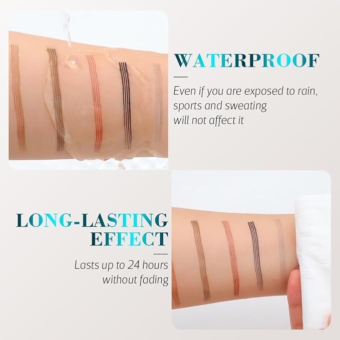 Magic Eyebrow Pencil 4-Tip 3D Microblading, Fine Stroke, Stay on All Day (Grey)
