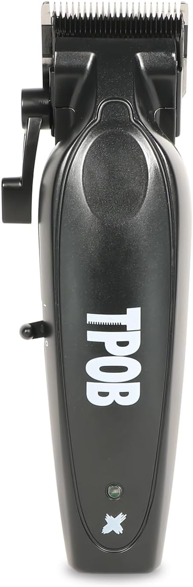 TPOB X Digital Brushless 6800rpm Professional Hair Trimmer Hair Clippers for Men, Psycho Zero Gapped T-Blade Trimmer Cordless Rechargeable Edgers Clippers (X Clipper Black with Stand)