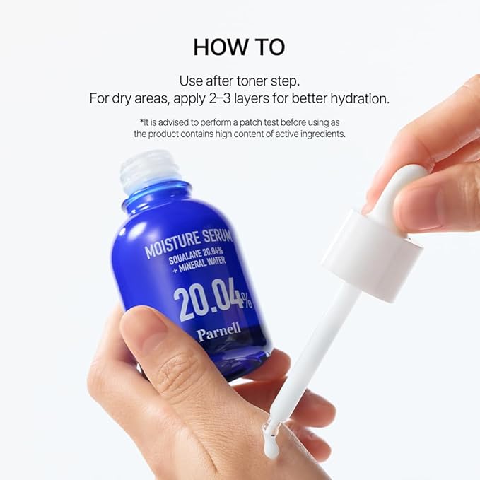 Parnell Squalane 20.04% | 30ml / 1.01 fl.oz. | Mineral Water Moisture Serum, hydrating serum for face, skin barrier serum, korean skin care, korean beauty
