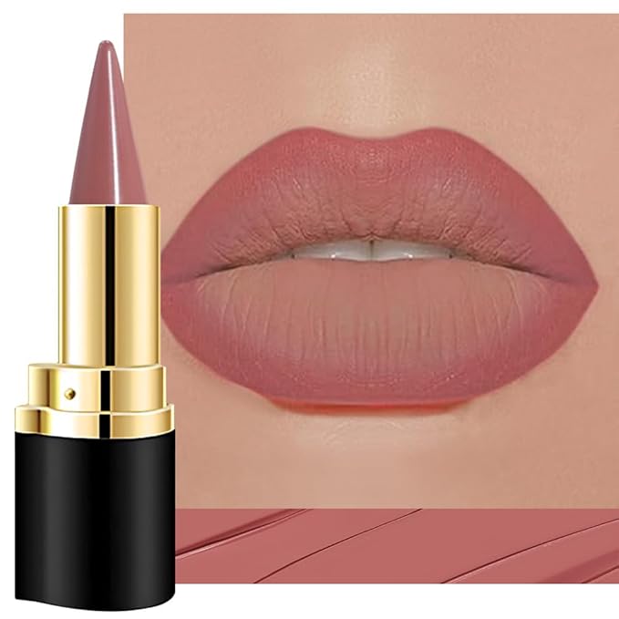 Kaely Antique Rose Gradient Matte Lipstick Lip Liner Pencil for Women, 2in1 Flawless Contour Gradual Ombre Effect Lip Pencil Makeup Waterproof, labiales mate 24 horas originales, 16