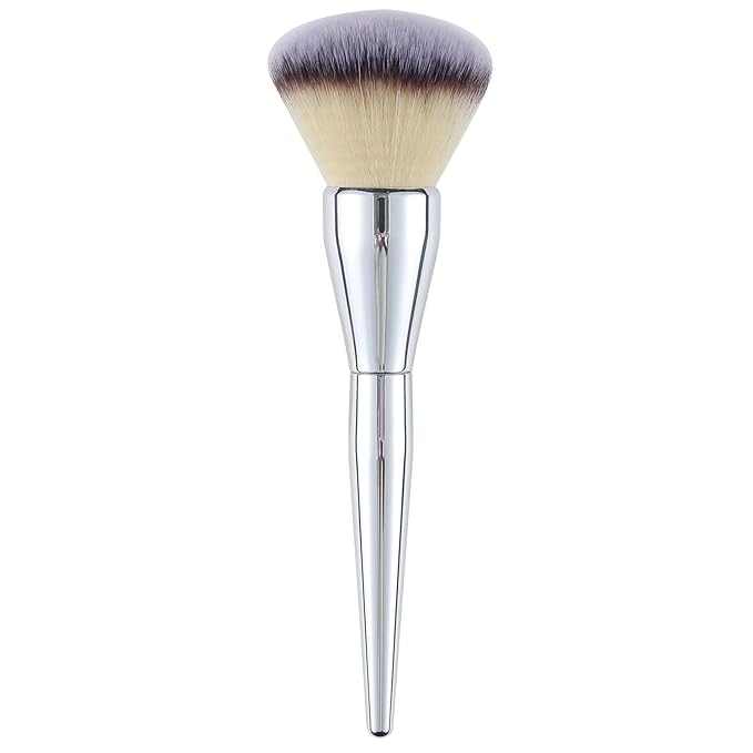 Powder Brush Large Foundation Brush for Pressd Powder Premium Fluffy Synthetic Kabuki Makeup Brush Perfect For Blending Buffing with Loose Powder Liquid Foundation Full Coverage