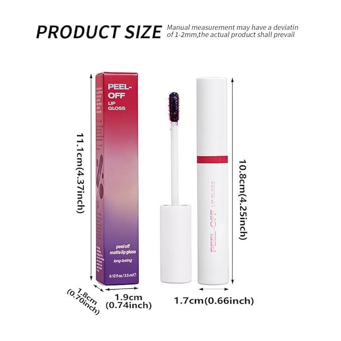Peel off Lip Stain Masque - Lip Liner Peel Off Lip Stain Tattoo, All Day Peel-Off Lip Tint,Long Lasting Waterproof Transfer-proof Lip Mask Peel Off Lip Gloss,Stay Lip Makeup C06#