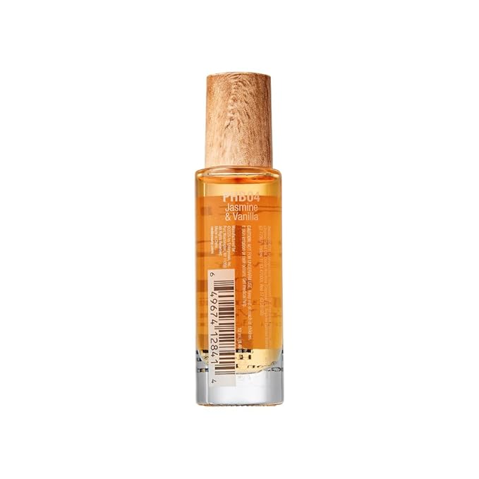 EL:KISS Roll On Perfume, Jasmine & Vanilla Inspired by SDJ 68, Eau de Parfum 12mL (.40 Fl Oz), Hydrating & Long-Lasting, Alcohol-Free & Mineral Oil-Free, With Jojoba, Argan & Coconut Oil