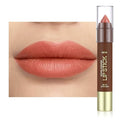 Coral Pink Matte Lipstick Crayon for Women, 24 Hour Lipstick Lip Liner Pencil Long Lasting Waterproof Smudge Proof, Vegan & Cruelty-Free, Neutral lip liner marker Easy Application Full Coverage B02#