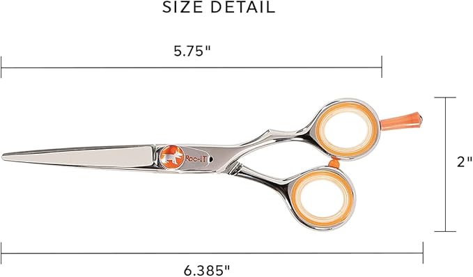 Cricket Centrix Roc-It Dog Professional Stylist 5.75” Hair Cutting Shear and 30T Thinning Scissor Duo Set