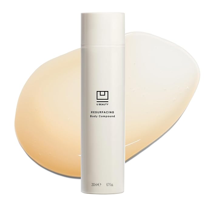U Beauty Resurfacing Body Compound - Firming AHA & Retinol Serum, Phytic, Lactic & Glycolic Acids Tackle Keratosis Pilaris & Uneven Texture - Shea Butter & Papain for Hydrated Soothed Skin - 6.7 Fl Oz