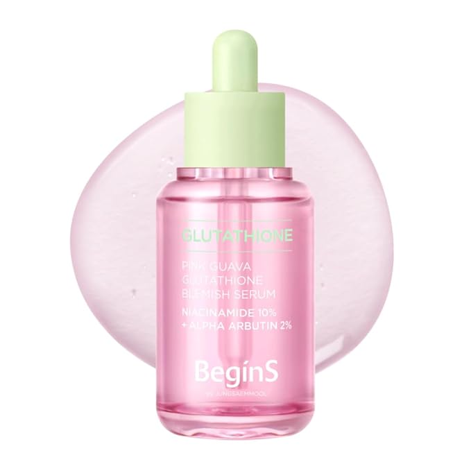 Pink Guava Glutathione Blemish Serum 1.01 Fl Oz, Uneven Skin Tone Care Serum with 99% Pure Glutathion, Niacinamide, Vitamin C, Fast-Absorbing Hydrating Texture, Korean Skincare