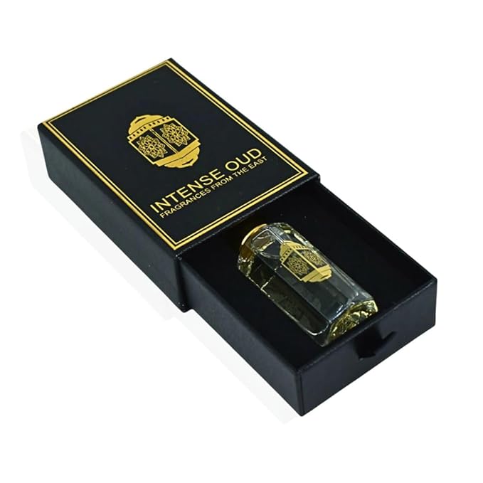 INTENSE OUD Woody Vanilla Long Lasting Arabian Perfume Oils for Women 12ML (0.40 OZ) Concentrated Perfume Oil with Sweet Vanilla, Soft Sandalwood & Rich Oud – Fragrance Oil in Black Gift Box